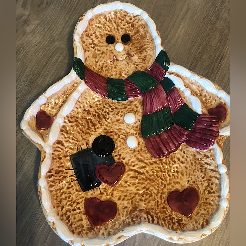 VTG Gingerbread Man Cookie Plate